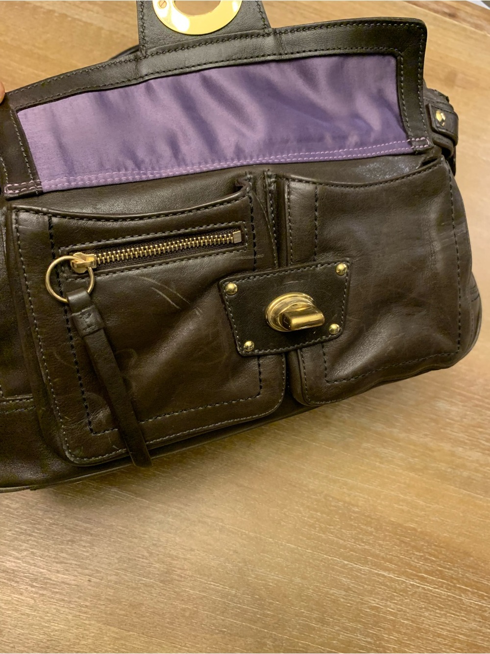 Vintage Coach  Hampton  Lindsay  Brown Leather Satchel - Picture 11 of 16